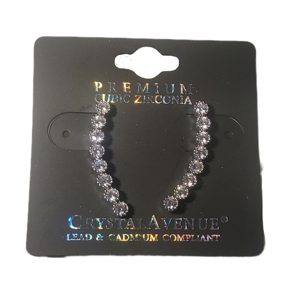 Women's Cubic Zirconia Climbing Earrings - Picture 12 of 16